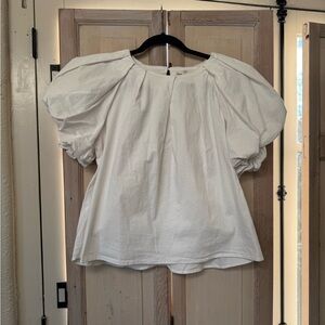 Entro White Puff Sleeve Blouse